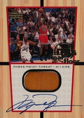 1999 Upper Deck MJ Final Floor  3 point threat 6/14/98 #FF4A Basketball Card