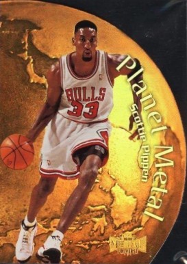 1998 Metal Universe Planet Metal Scottie Pippen #3 Basketball Card