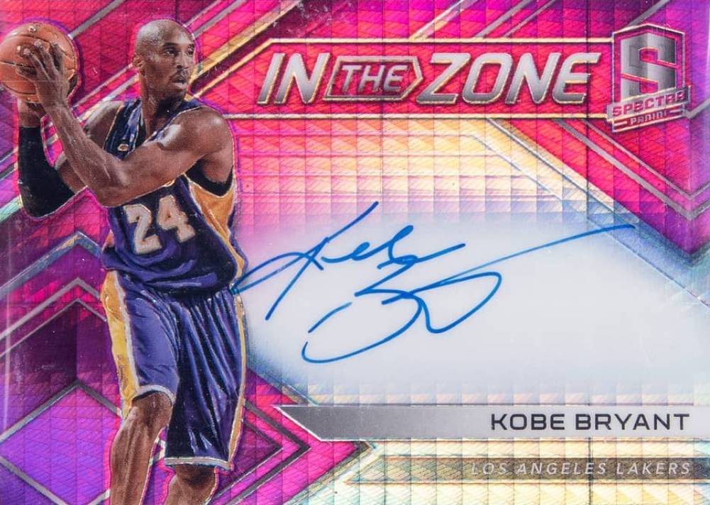 2017 Panini Spectra In The Zone Autographs Kobe Bryant #KBR Basketball Card