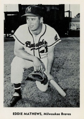 1961 Jay Publishing Eddie Mathews # Baseball Card