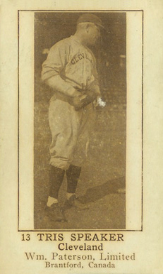 1923 William Paterson Tris Speaker #13 Baseball Card