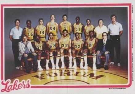 1980 Topps Pin-Ups  Los Angeles Lakers Team #8 Basketball Card