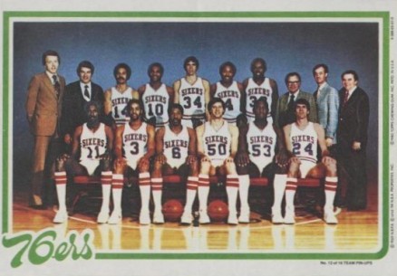 1980 Topps Pin-Ups  Philadelphia 76ers #12 Basketball Card