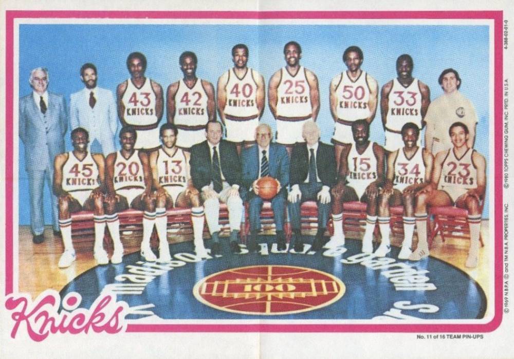 1980 Topps Pin-Ups  New York Knicks #11 Basketball Card