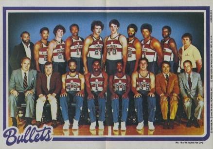 1980 Topps Pin-Ups  Washington Bullets #16 Basketball Card