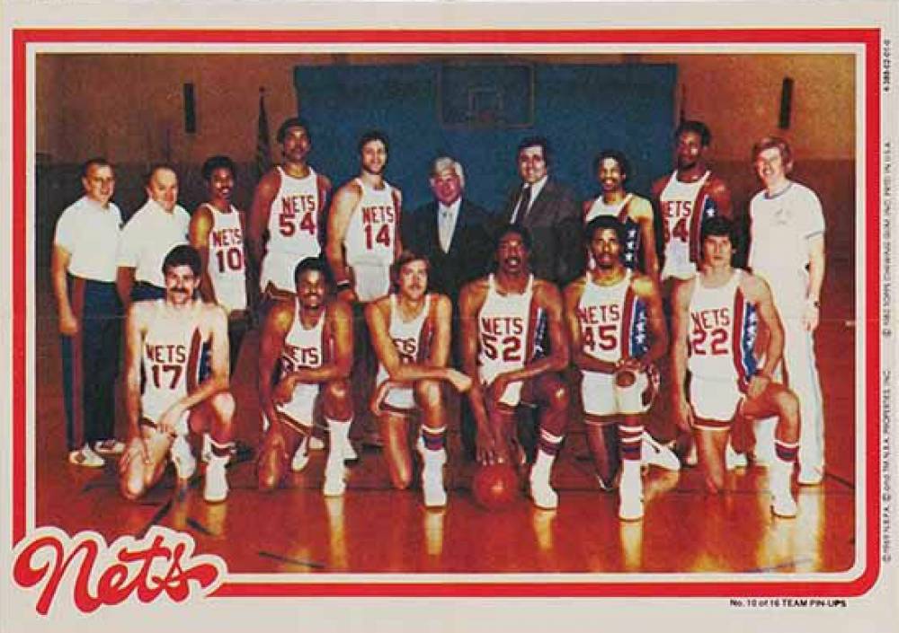 1980 Topps Pin-Ups  New Jersey Nets #10 Basketball Card