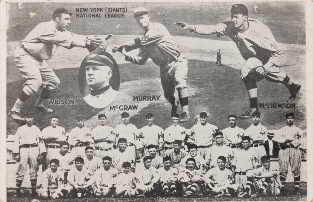 1904 Team Composite Postcards 1910 New York Giants National League # Baseball Card