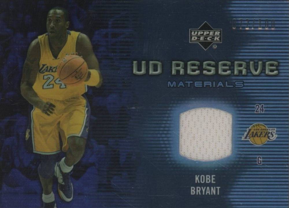 2006 Upper Deck Reserve Materials Kobe Bryant #RM-KB Basketball Card