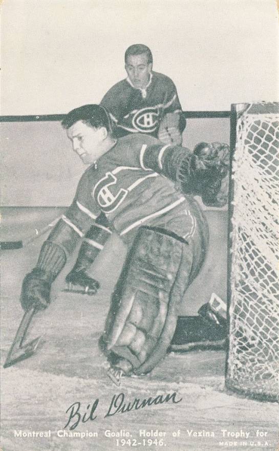 1948 Exhibits Champions (1948-49) Bill Durnan #16 Hockey Card
