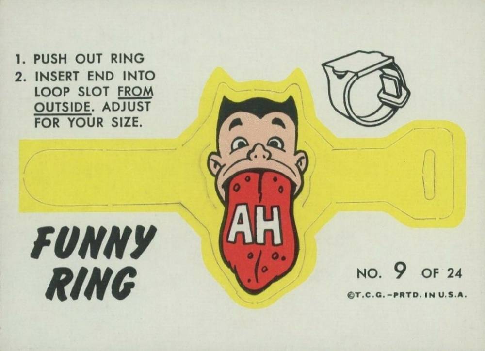 1966 Topps Funny Ring Say "AH" #9 Non-Sports Card