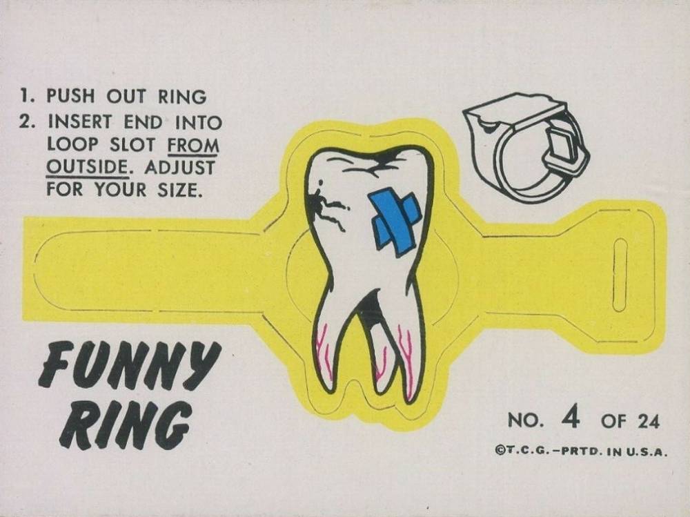1966 Topps Funny Ring Tooth-Ache #4 Non-Sports Card