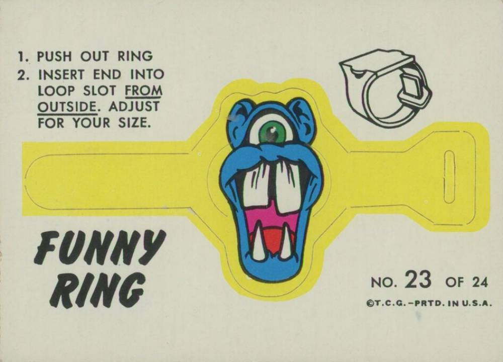 1966 Topps Funny Ring Mr. Glug #23 Non-Sports Card