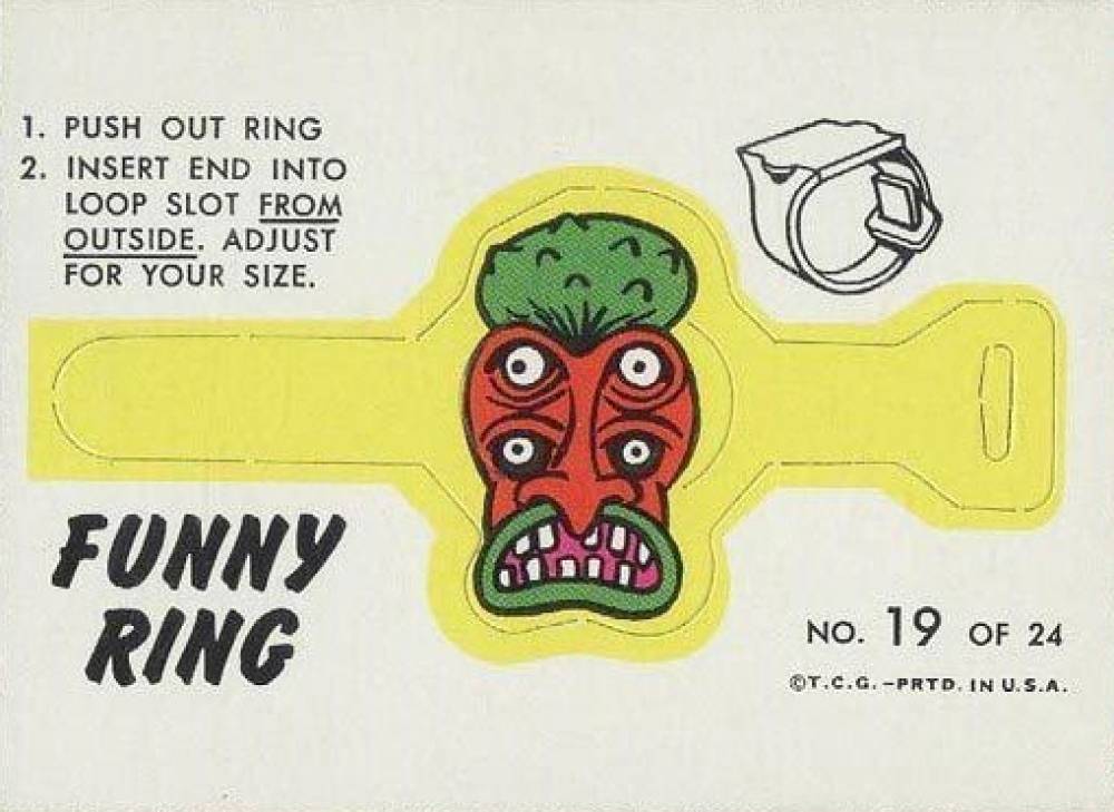 1966 Topps Funny Ring Mr. Ugly #19 Non-Sports Card