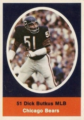 1972 Sunoco Stamps  Dick Butkus # Football Card