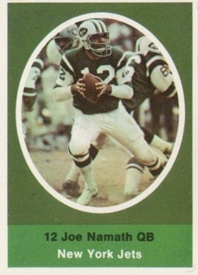 1972 Sunoco Stamps  Joe Namath # Football Card
