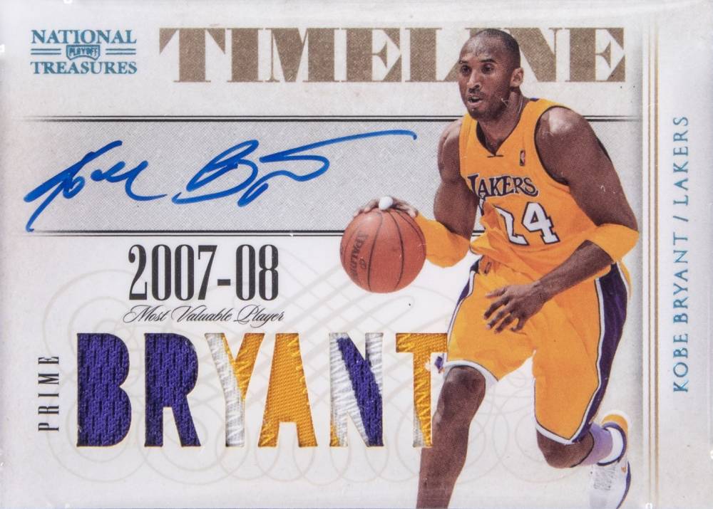 2009  Playoff National Treasures Timeline Materials Custom Names Kobe Bryant #1 Basketball Card