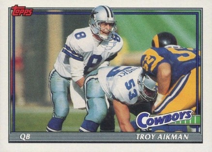 1991 Topps Troy Aikman #371 Football Card