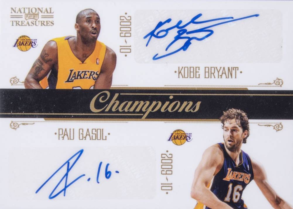 2010 Playoff National Treasures Champions Signatures Quads Kobe Bryant/Pau Gasol/Ron Artest/Derek Fisher #10 Basketball Card