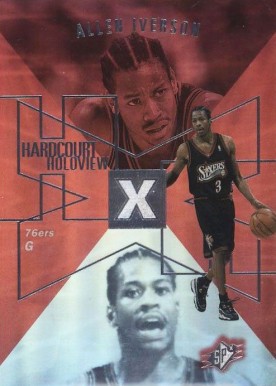 1997 SPx Hardcourt Holoviews Allen Iverson #HH2 Basketball Card