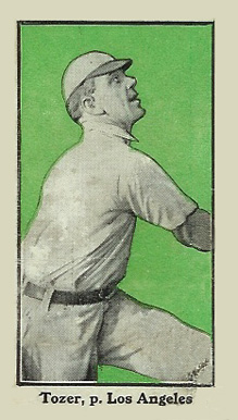 1911 Bishop & Co. P.C.L. Tozer, p, Los Angeles # Baseball Card