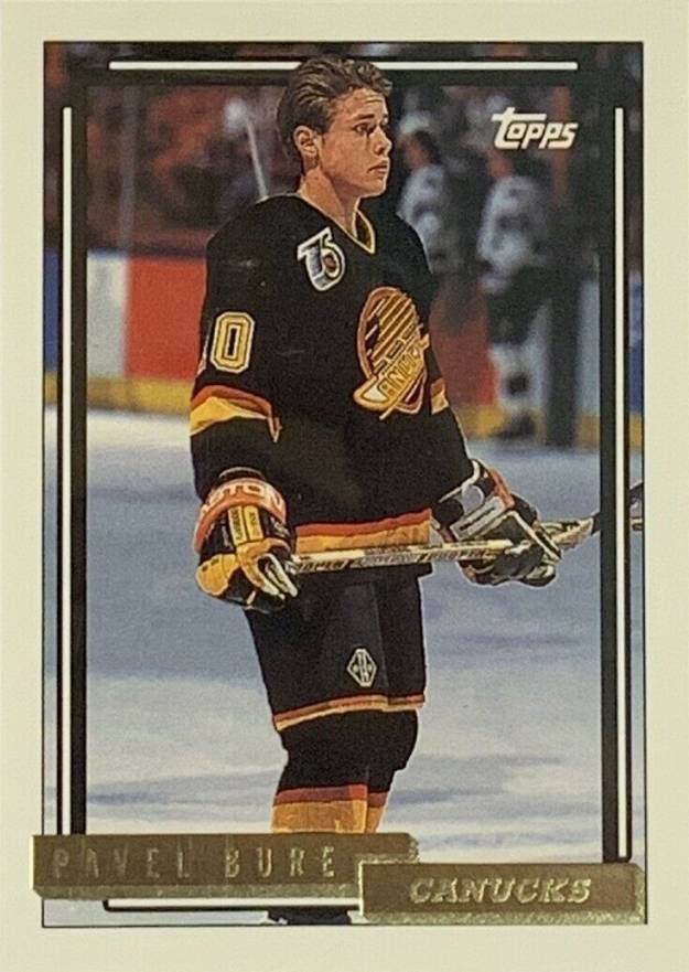 1992 Topps Gold Pavel Bure #353 Hockey Card