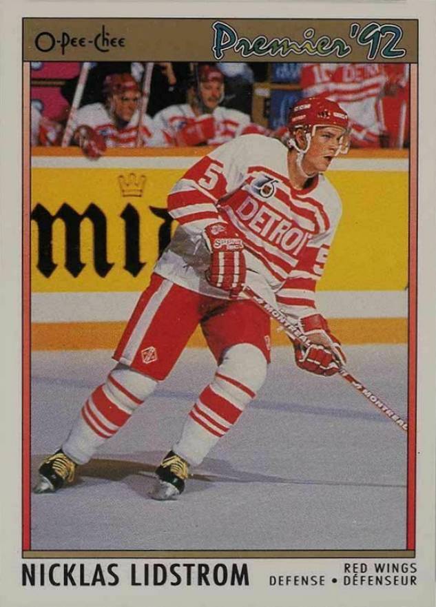1991 O-Pee-Chee Premier Nicklas Lidstrom #117 Hockey Card