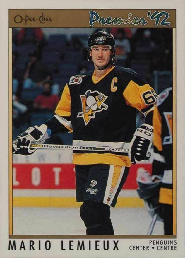 1991 O-Pee-Chee Premier Mario Lemieux #114 Hockey Card