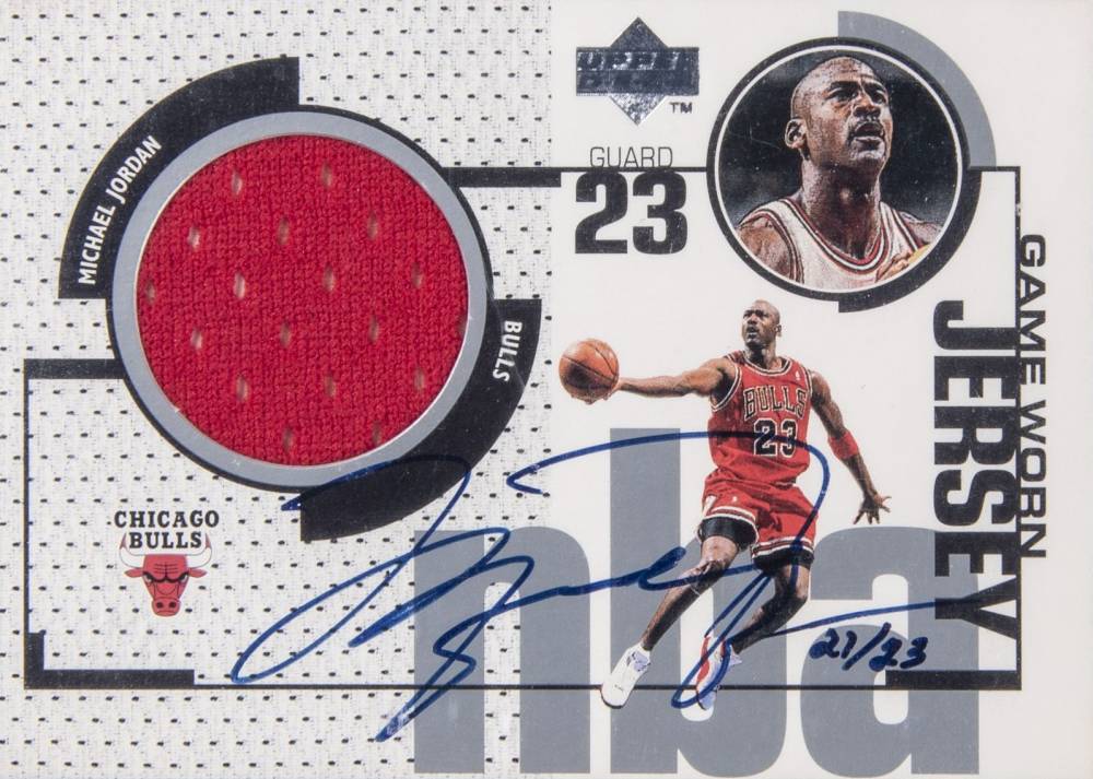1998 Upper Deck MJ Game Jersey Autograph Michael Jordan #OV-GJ Basketball Card