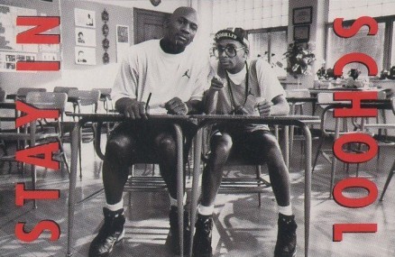 1991 Nike Michael Jordan/Spike Lee Stay in school 1991 #4 Basketball Card