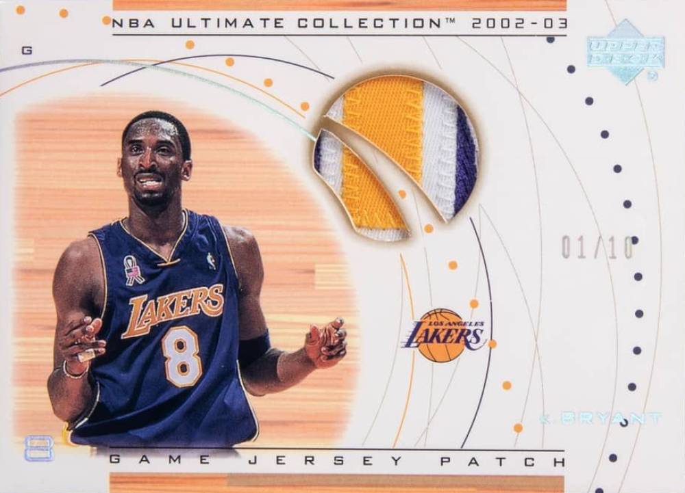 2002 Upper Deck Ultimate Collection Game Jersey Patch Kobe Bryant #KB-P Basketball Card