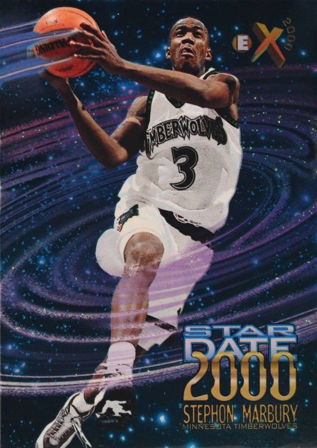 1996 Skybox E-X2000 Star Date Stephon Marbury #10 Basketball Card