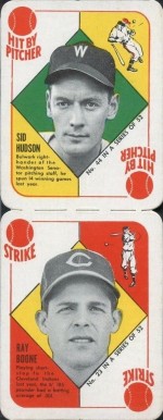 1951 Topps Red Backs Hudson/Boone #44/23 Baseball Card