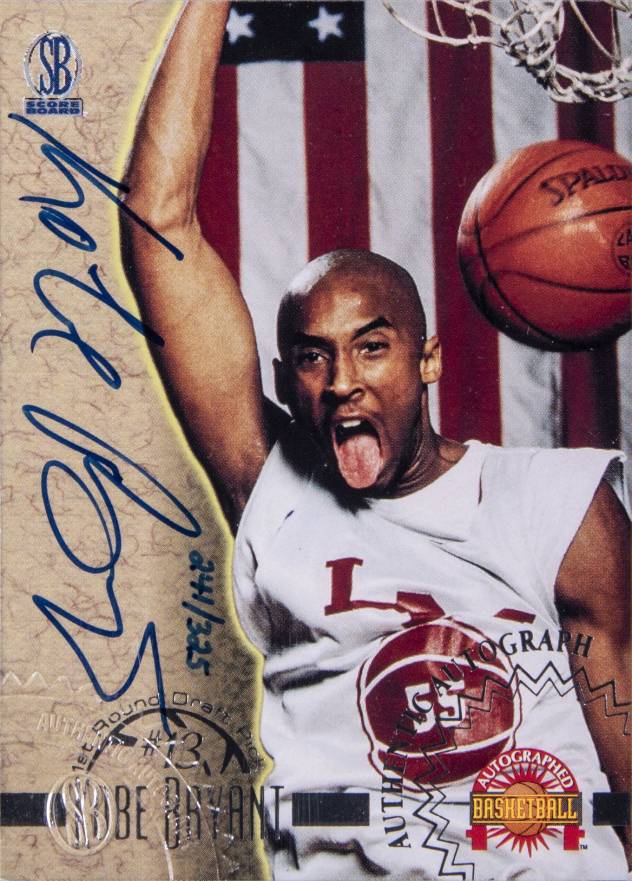 1996 Score Board Autographed Basketball Kobe Bryant # Basketball Card