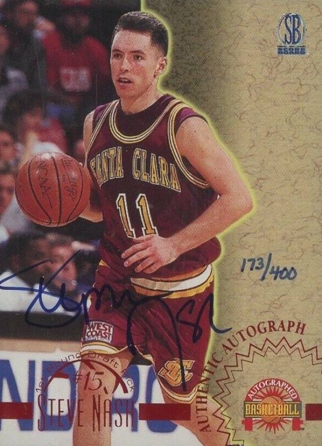 1996 Score Board Autographed Basketball Steve Nash # Basketball Card
