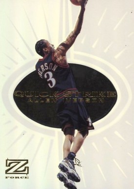 1997 Skybox Z-Force Quick Strike Allen Iverson #4 Basketball Card