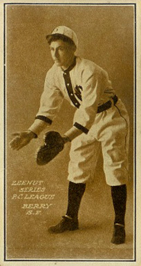 1911 Zeenut Pacific Coast League Berry, S.F. # Baseball Card