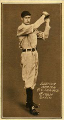 1911 Zeenut Pacific Coast League Byram, Sacto. # Baseball Card