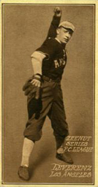 1911 Zeenut Pacific Coast League Leverenz, Los Angeles # Baseball Card