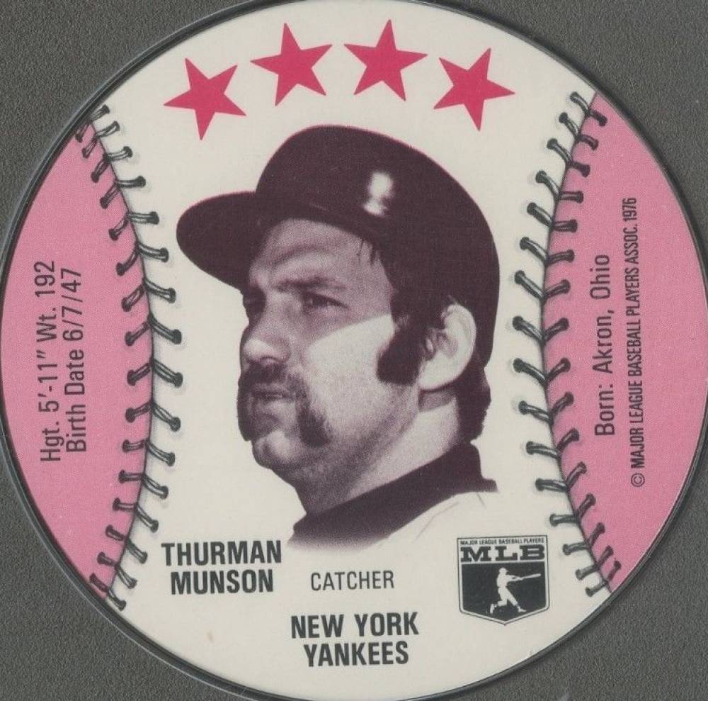 1976 MSA Sports Discs Thurman Munson # Baseball Card