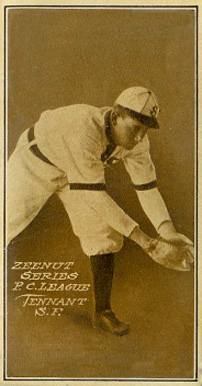 1911 Zeenut Pacific Coast League Tennant, S.F. # Baseball Card