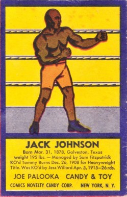 1950 Joe Palooka Boxers Jack Johnson # Other Sports Card