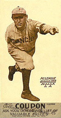 1913 Zeenut  Halla, L.A. # Baseball Card
