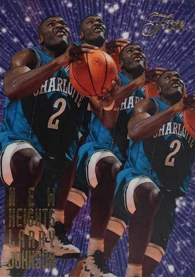 1995 Flair New Heights Larry Johnson #3 Basketball Card