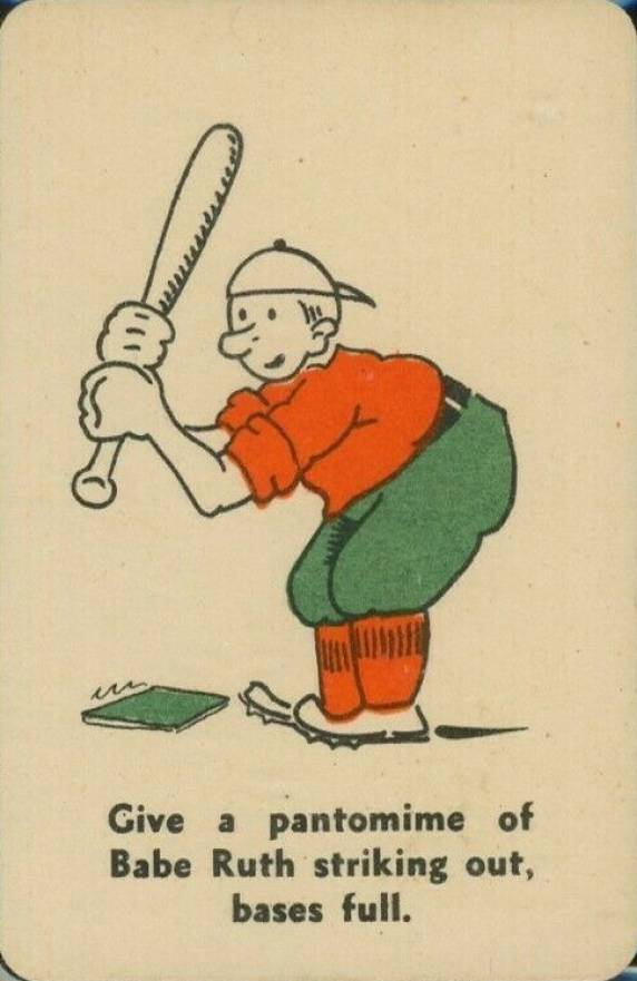 1924 Parker Brothers Game Babe Ruth # Baseball Card