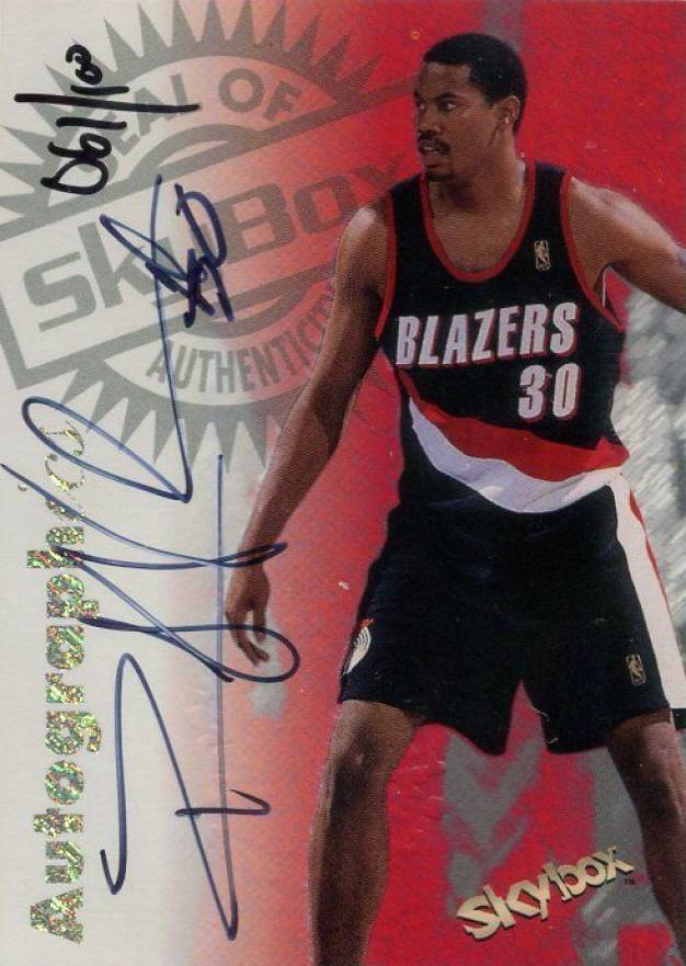 1997 Skybox Premium Autographics Century Marks Rasheed Wallace # Basketball Card