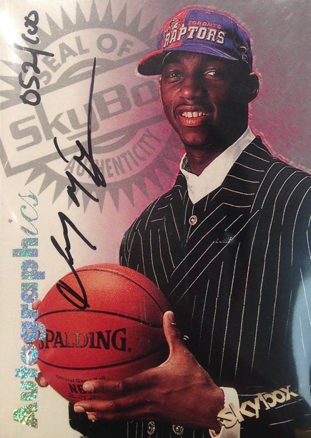 1997 Skybox Premium Autographics Century Marks Tracy McGrady # Basketball Card