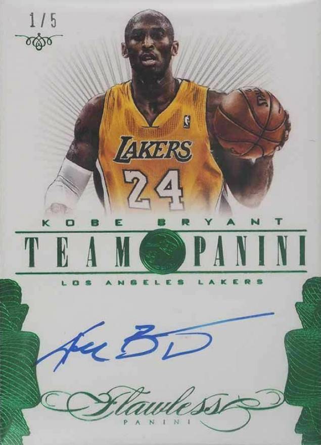 2013 Panini Flawless Team Panini Autographs Kobe Bryant #KB3 Basketball Card