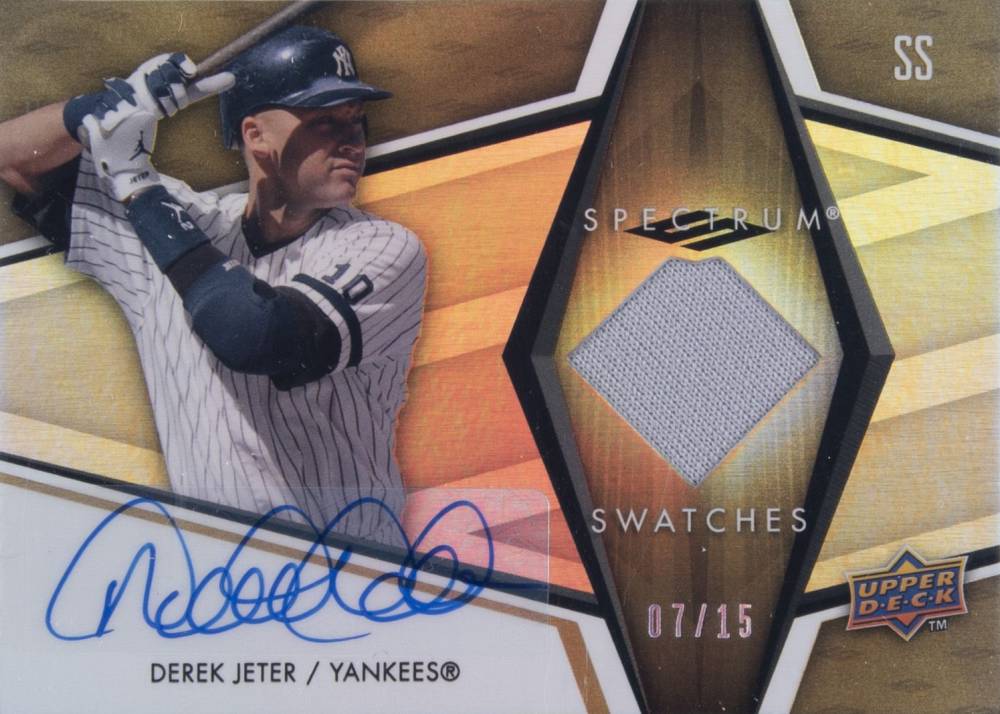 2008 Upper Deck Spectrum Swatches Autograph Derek Jeter #DJ Baseball Card