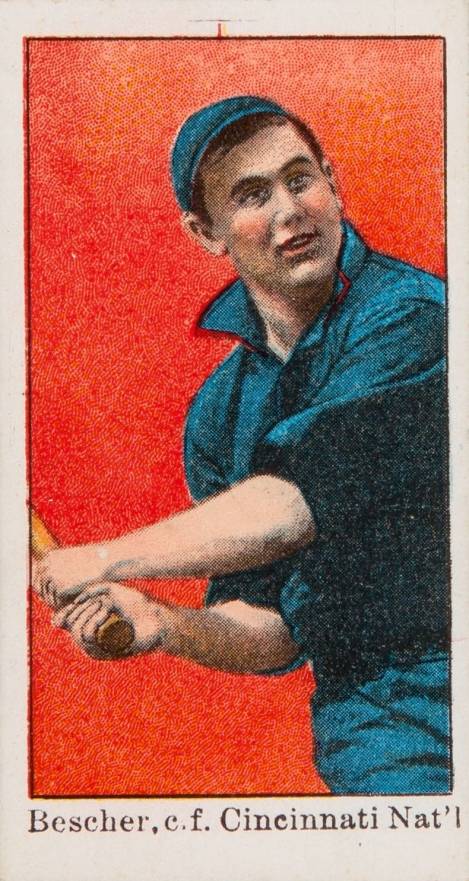 1909 Anonymous Bescher, c.f. Cincinnati, Nat'l. # Baseball Card
