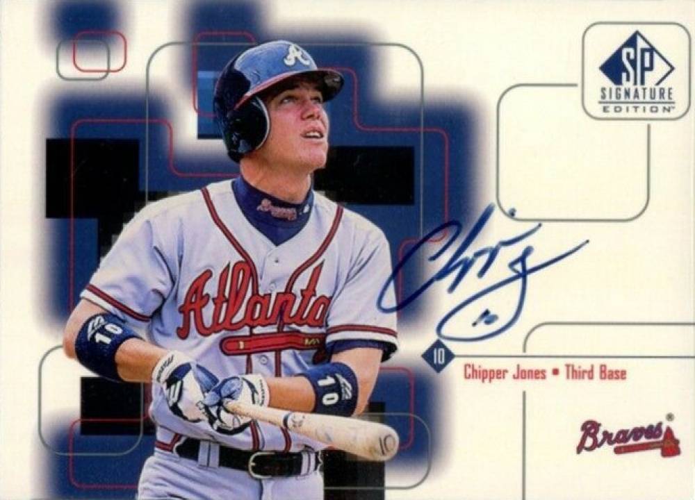 1999 SP Signature Autographs Chipper Jones #CJ Baseball Card